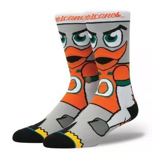 University Of Miami Hurricanes Stance NCAA Socks